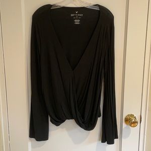 Black criss cross top